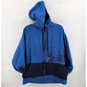 Under Armour Full Zip‎ Loose Fit Hoodie Men's Size 2XL Blue Hooded Fleece Jacket